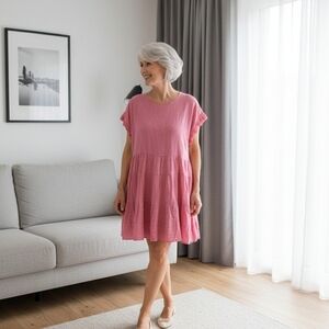 Rhea Sangria Pink Mini Dress